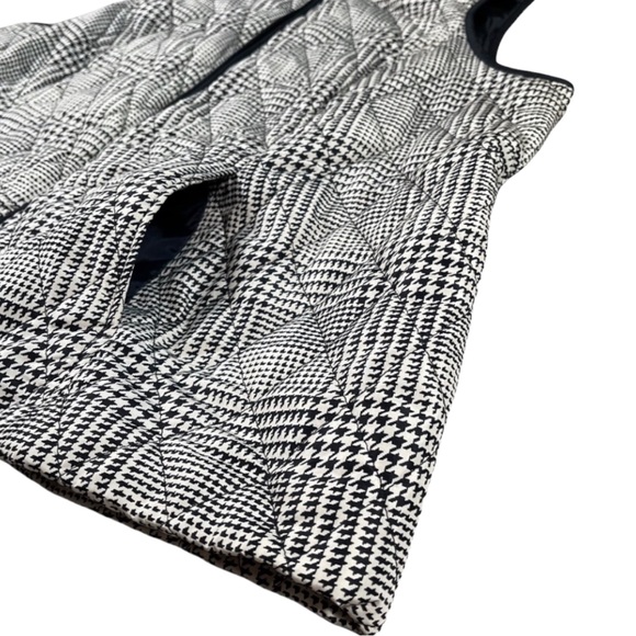 Croft & Barrow plus size 1x black & white houndstooth thin puffer vest EUC - Picture 6 of 15